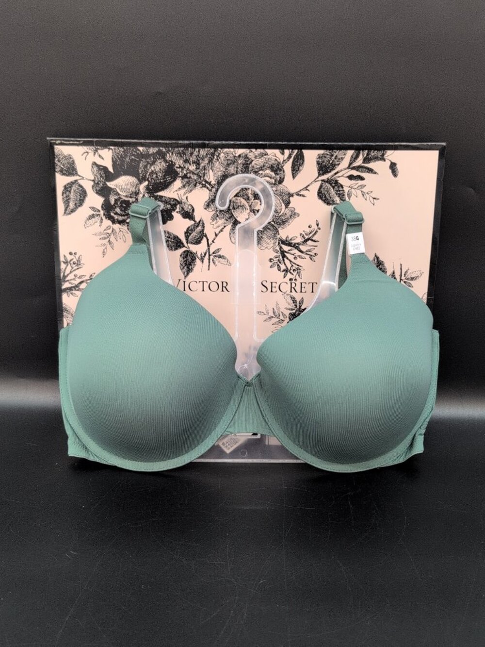 Victoria Secret PINK Lightly Lined Full Coverage T Shirt 38G Sage Green